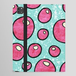 Bright pink and sky blue graphic bubbles pattern, bubble-gum iPad Folio Case