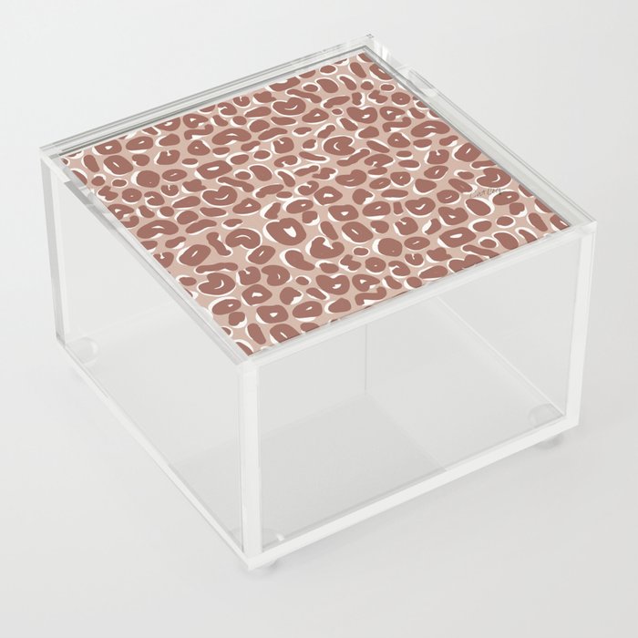 Leopard Print Abstractions – Marsala Acrylic Box