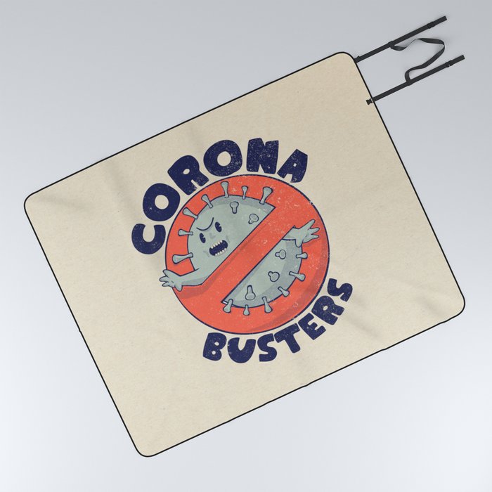 Coronabusters Logo T Shirt for Frontline Virus Outbreak Pandemic Fighters Healthcare Workers Survived  Nurses Doctors MD Medical Staff Self Isolating Toilet Paper Apocalypse Stay at Home Social Distancing Wash Your Hands Picnic Blanket