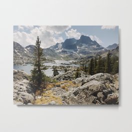 Partly Cloudy Afternoon in the Eastern Sierra Metal Print | Landscape, Easternsierra, Lake, Mountains, Outdoors, Sierranevada, Curated, Clouds, Trees, Photo 