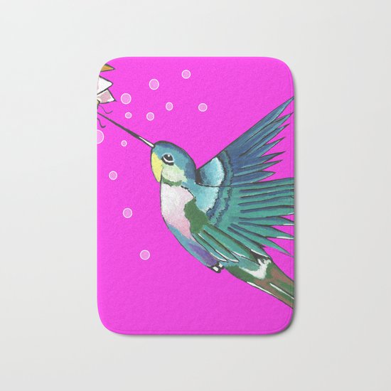 Spirited Hummingbird Bath Mat