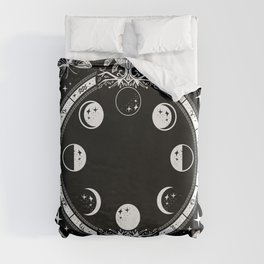 Astrological Moon Phase Magical Witchy  Duvet Cover