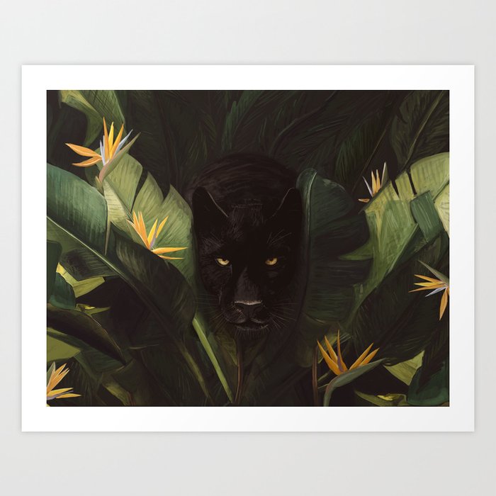 Hello Panther! Art Print by Florent Bodart / Speakerine