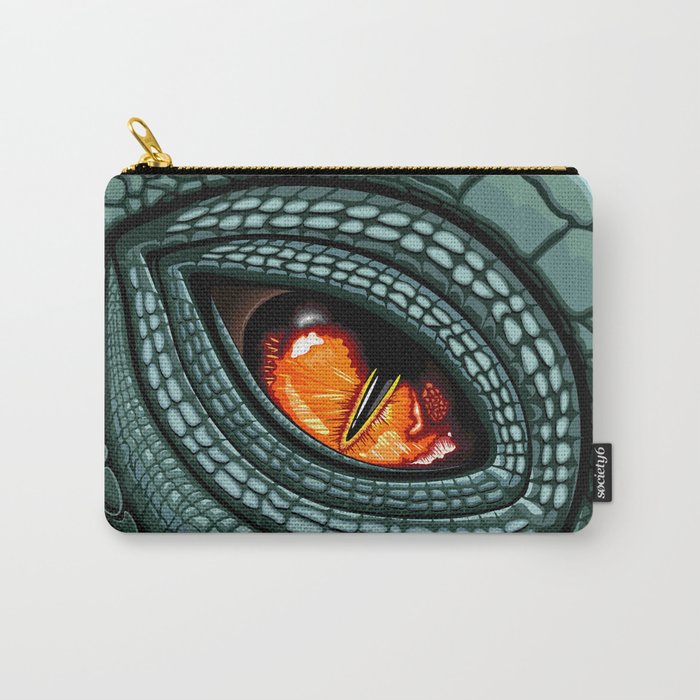 Dinosaur Reptile Eye Creepy Close Up Carry-All Pouch