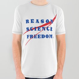 REASON SCIENCE FREEDOM All Over Graphic Tee