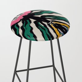 Painterly floral Bar Stool