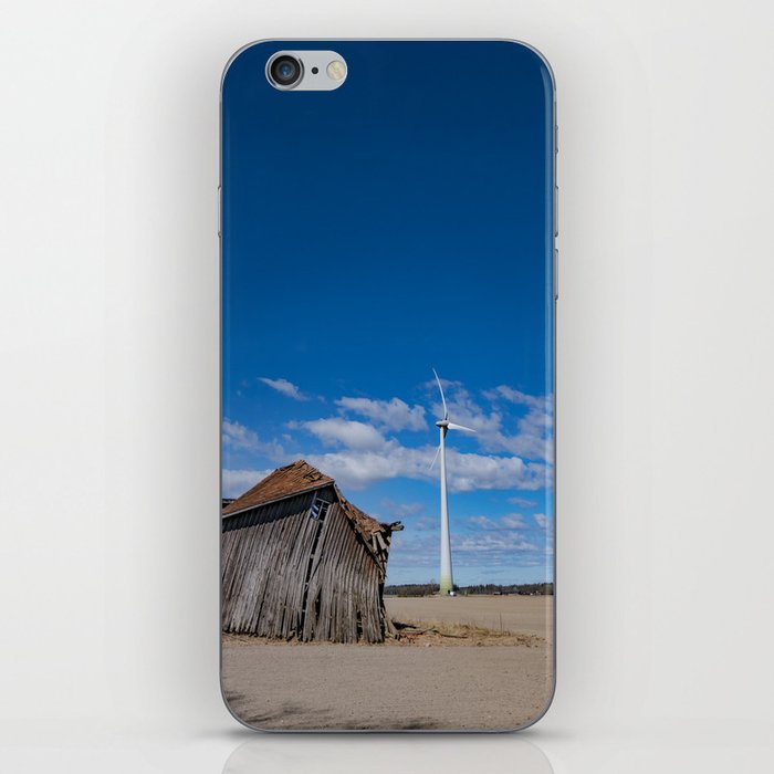 Windmill and barn, New and old iPhone Skin