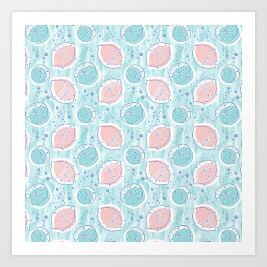 Atomic Blue Lemonade Art Print