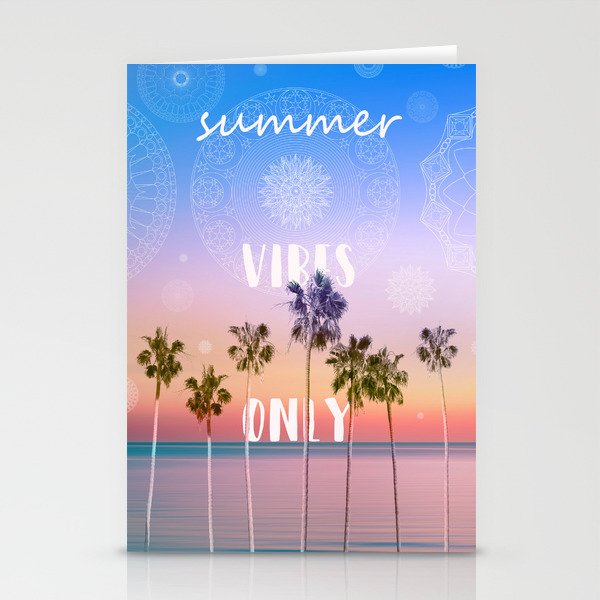 summer vibes only palm trees design Stationery Cards