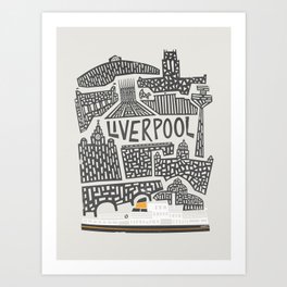Liverpool Cityscape Art Print
