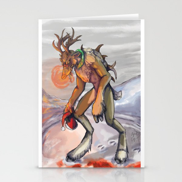 The Red-nosed weredeer Stationery Cards