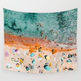 Ocean Print, Beach Sea Art Print, Aerial Beach Print, Minimalist Print, Beach Photography, Bondi Beach Print Art Print Wall Tapestry