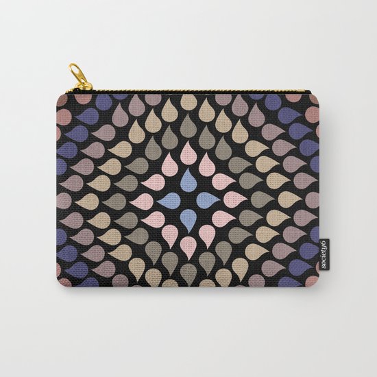 Seamless Colorful Raindrops V Carry-All Pouch