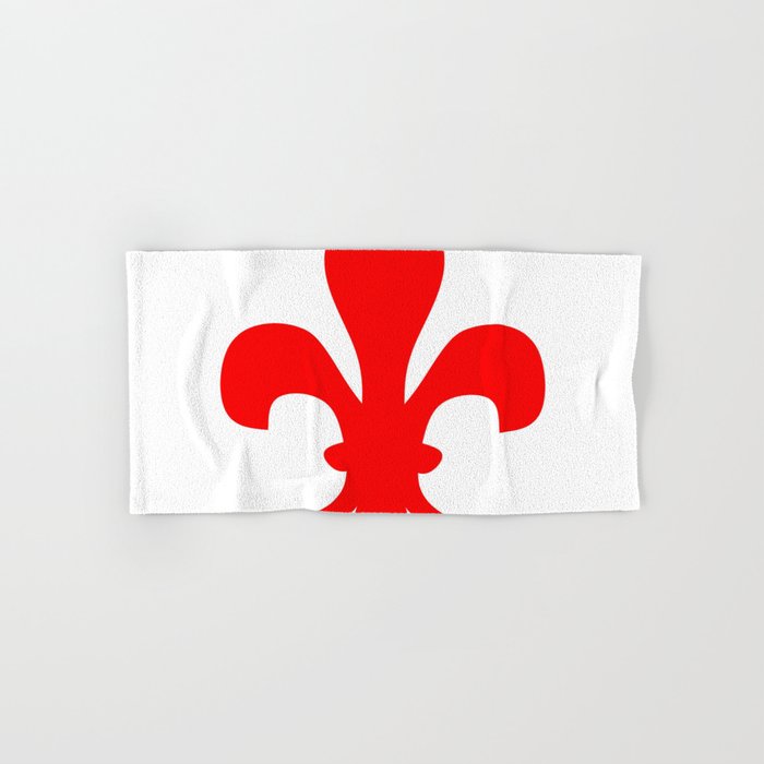 Fleur de Lis (Red & White) Hand & Bath Towel