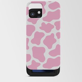Pink Cow Print iPhone Card Case
