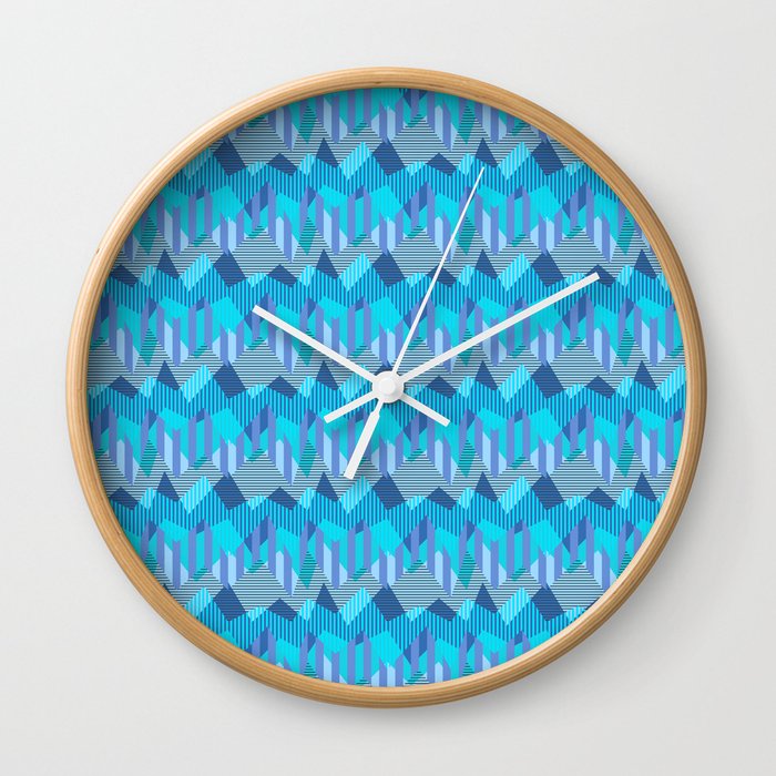 ZigZag All Day - Blue Wall Clock