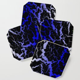 Cracked Space Lava - Blue/White Coaster