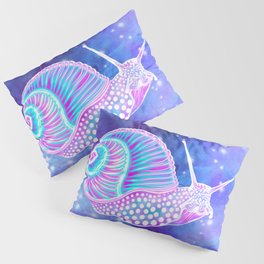 Psychedelic Galaxy Snail Pillow Sham