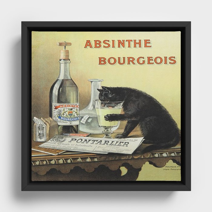 Vintage poster - Absinthe Bourgeois Framed Canvas