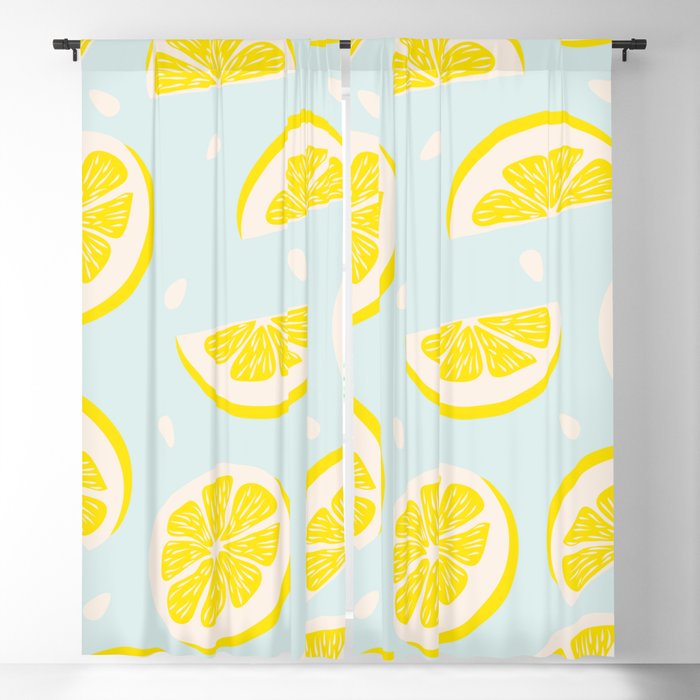 Lemon Slices Pattern Blackout Curtain