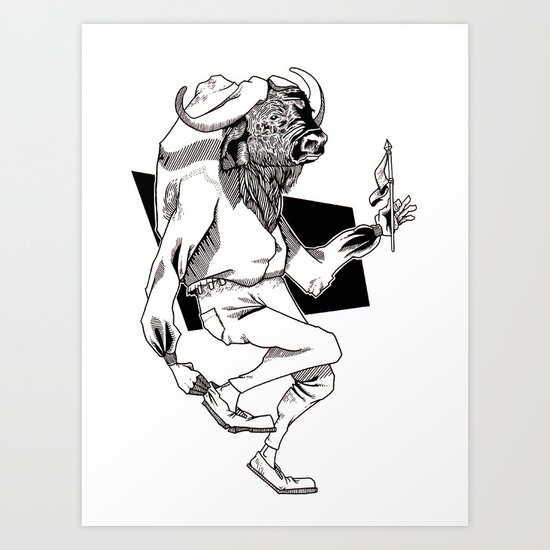 Bison Art Print