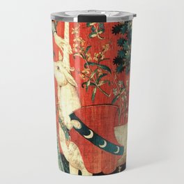 Medieval baby unicorn art Travel Mug