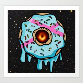 Black Hole Doughnut! Art Print