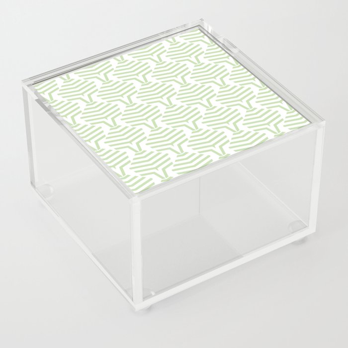 Green and White Stripe Shape Pattern Pairs Coloro 2022 Popular Color Aloe Gel 058-83-18 Acrylic Box