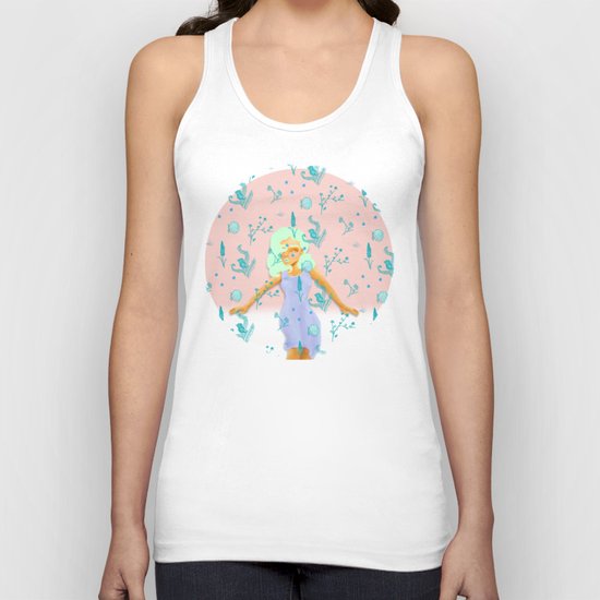 Design Based in Reality Pink Unisex Tank Top
