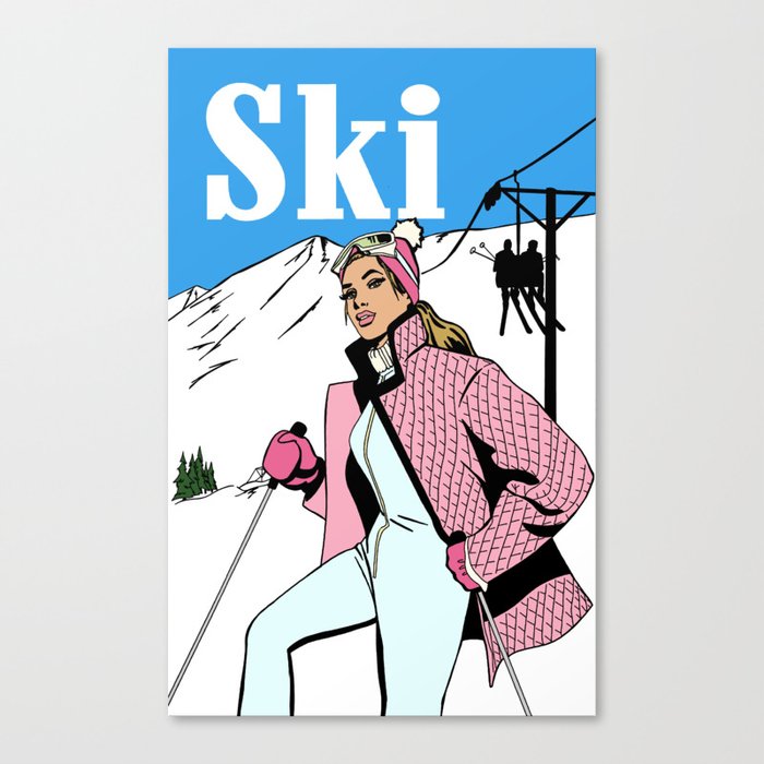 go skiing Canvas Print