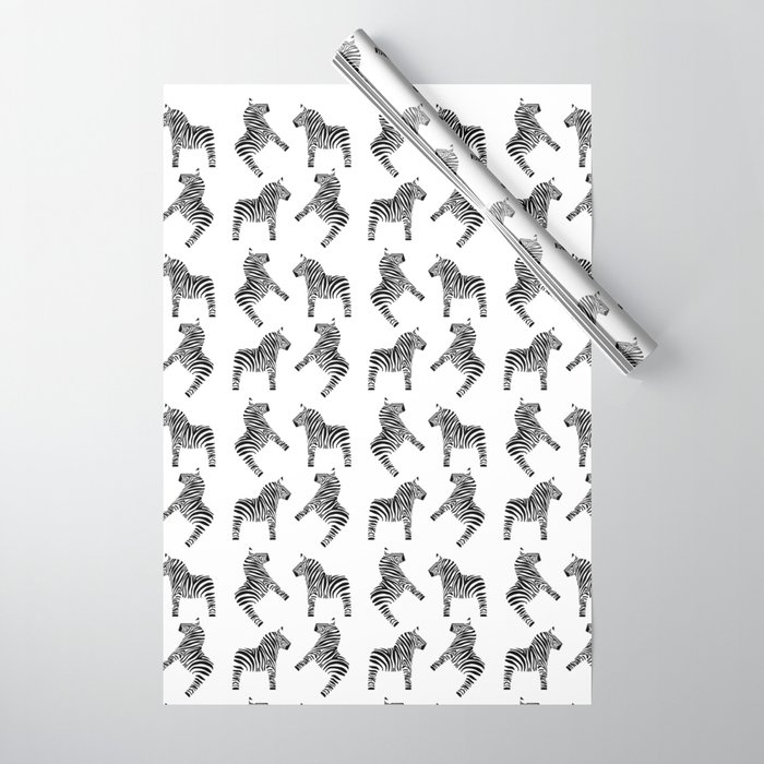 zebra wrapping paper