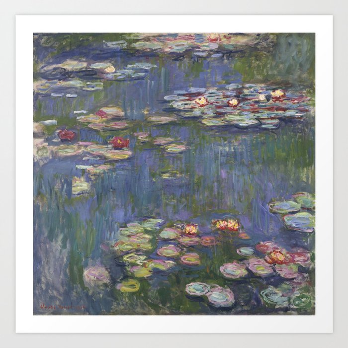 Claude Monet - Water Lilies, 1916 Art Print