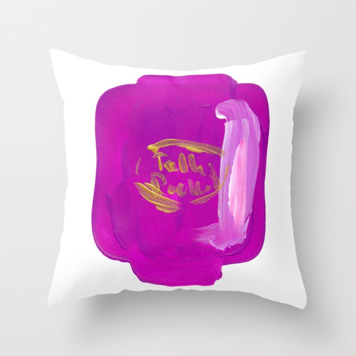 Magenta 90s Pocket Compact Toy for Girls Throw Pillow