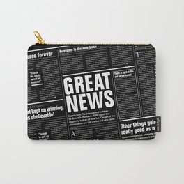 The Good Times Vol. 1, No. 1 REVERSED / Newspaper with only good news Carry-All Pouch