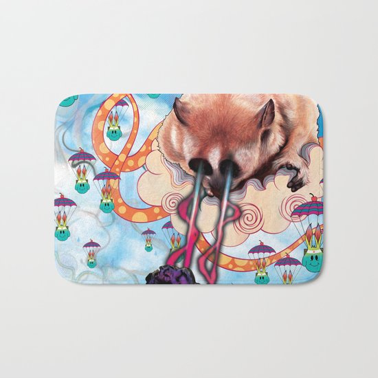 Attack of the Super Furry Animals! Bath Mat