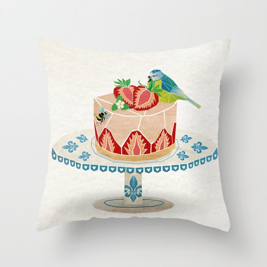 life is short, take a dessert Throw Pillow
