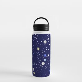 Universe pattern; Moon, Stars and Neptune Water Bottle