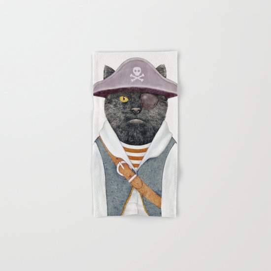 Pirate Cat Hand & Bath Towel