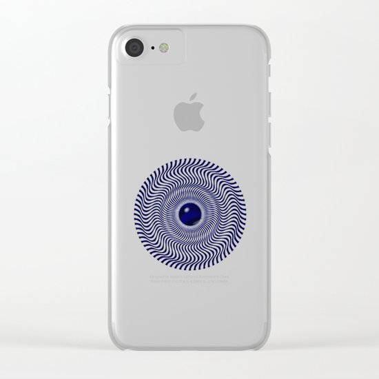 Illusion blue Clear iPhone Case