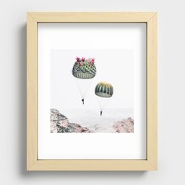 Flying Cacti Recessed Framed Print