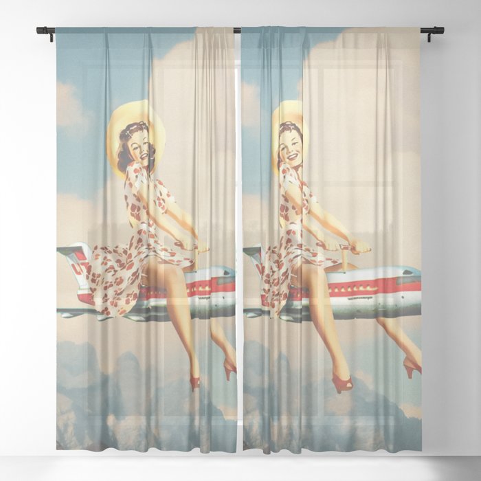 First Class Private Jet Sheer Curtain
