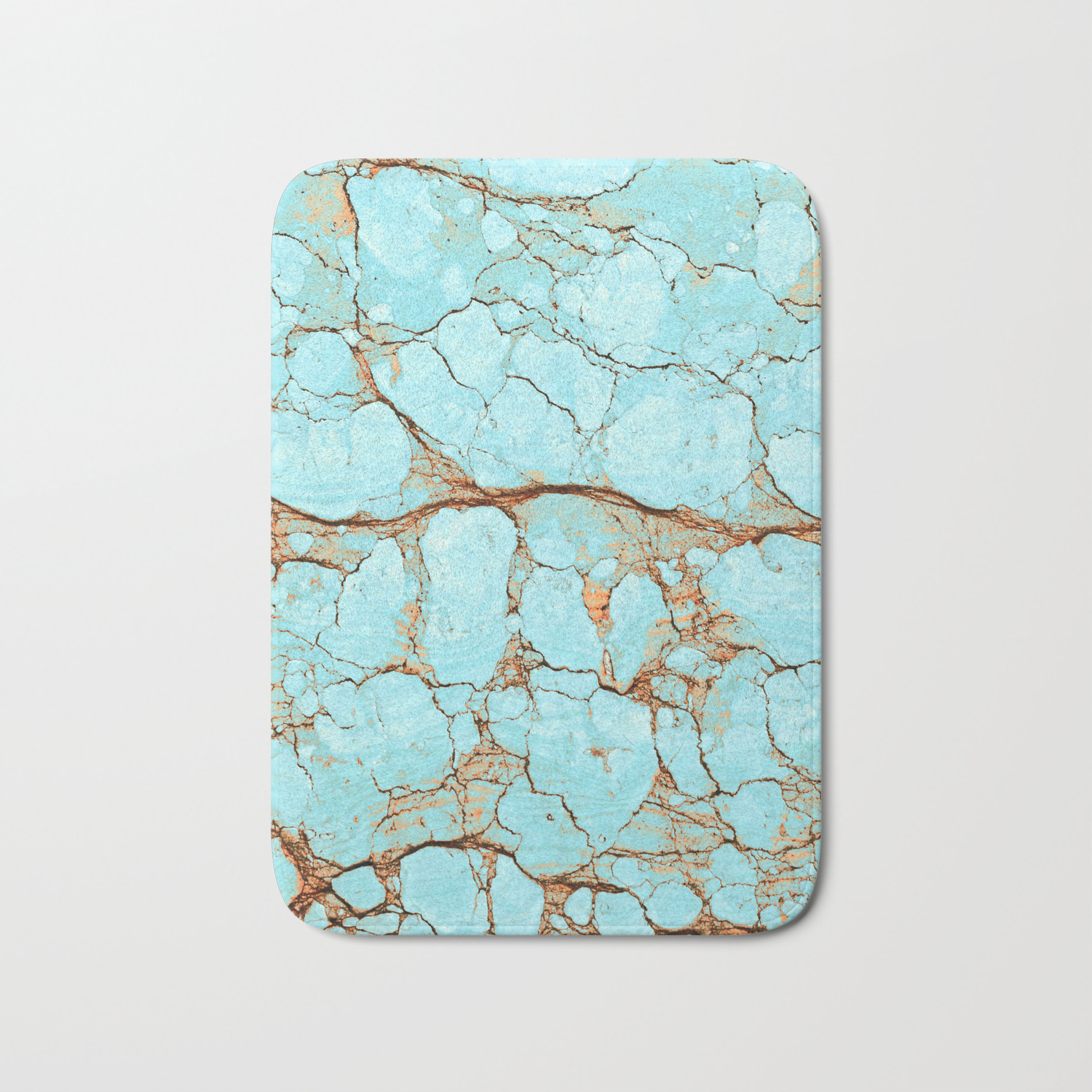 Rusty Cracked Turquoise Bath Mat By Thequarry Society6