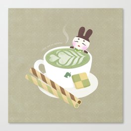 Matcha Latte Onsen Canvas Print
