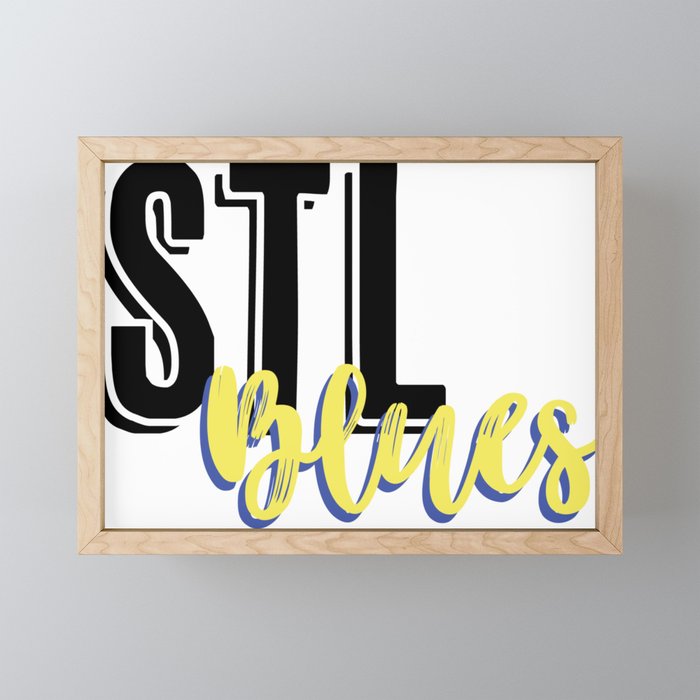 STL Blues Framed Mini Art Print