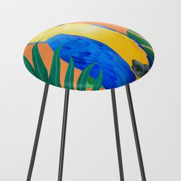 Parrot in a Tropical Setting 2 Counter Stool