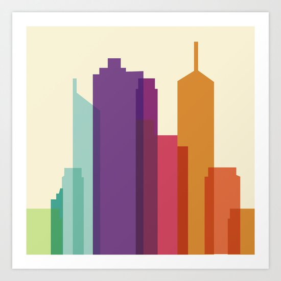 City Vector Art Print