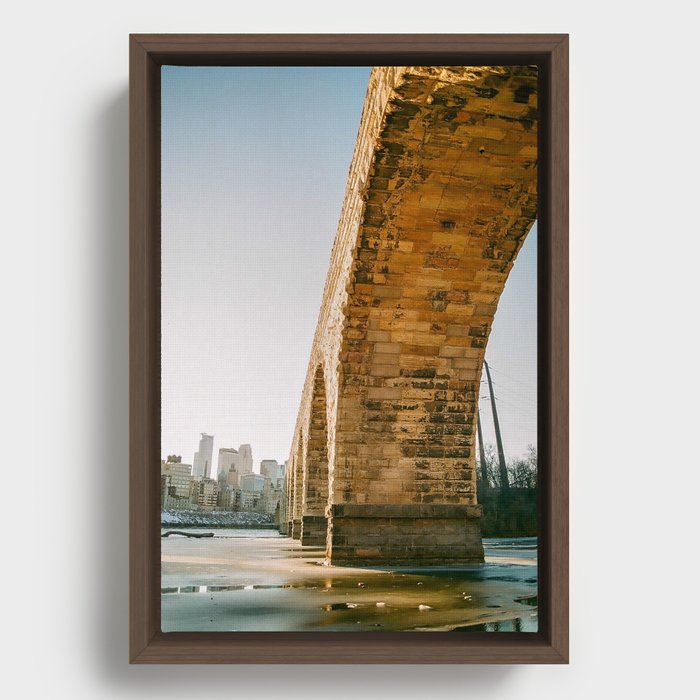 Stone Arch Bridge - Support my small business Framed Canvas
