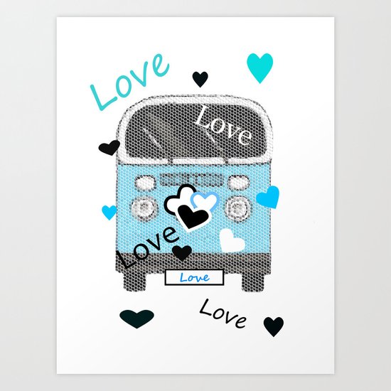 Love Bus Art Print