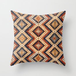 Traditional Vintage Southwestern Handmade Fabric Style Throw Pillow