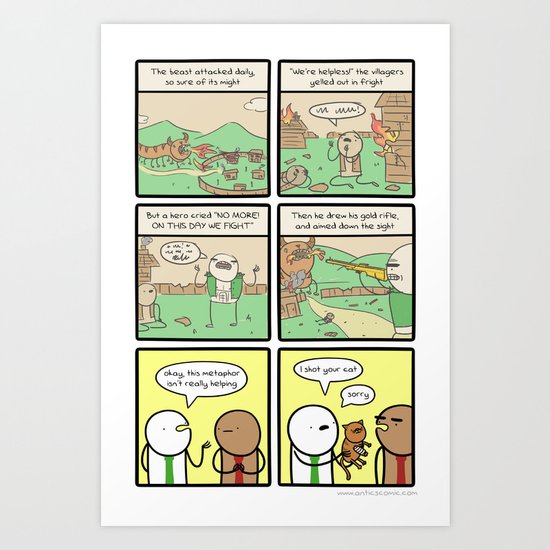 Antics #264 - that just happened Art Print